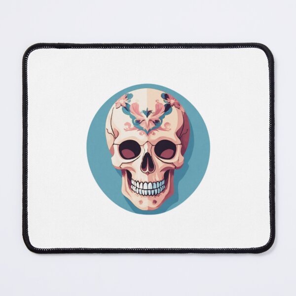 Item preview, Ornamental Pastel Skull Badge designed and sold by RED-MOUSE.