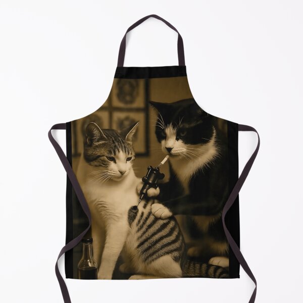 Item preview, Surreal Cats Tattoo Parody Dark Humor Cinematic Illustration designed and sold by Phil Ben.