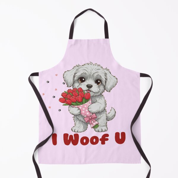 Item preview, I Woof U Puli Puppy with Flowers – Sweet Dog Love Design designed and sold by The Real Life Symphony.