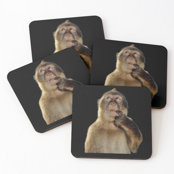 Item preview, Thinking Monkey Confused Expression Meme Style Portrait Illustration designed and sold by Phil Ben.