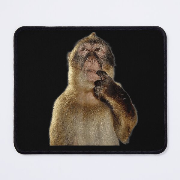Item preview, Thinking Monkey Confused Expression Meme Style Portrait Illustration designed and sold by Phil Ben.