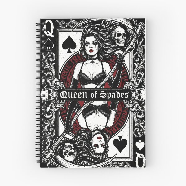 Item preview, Gothic Queen of Spades Playing Card – Dark Fantasy Reaper Illustration designed and sold by Elderlight Studio - L. Vlashev.