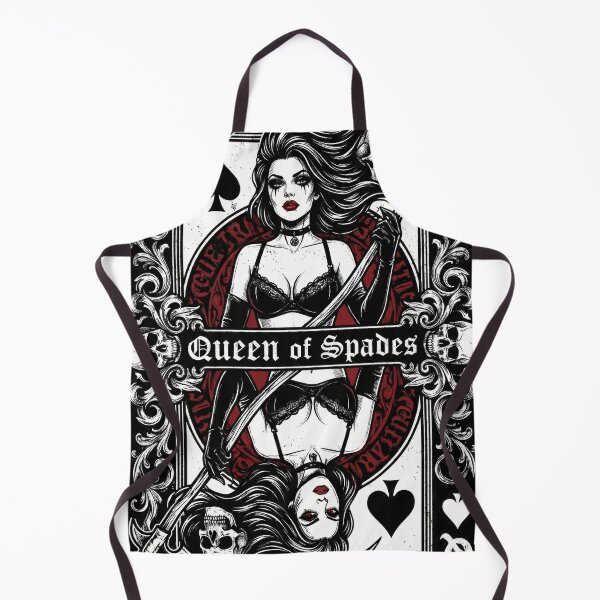 Item preview, Gothic Queen of Spades Playing Card – Dark Fantasy Reaper Illustration designed and sold by Elderlight Studio - L. Vlashev.