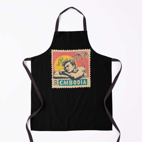 Item preview, Vintage Cambodia Postage Stamp Art - Mid-Century Tropical Paradise designed and sold by tiigerdad.