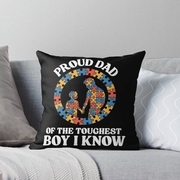 Item preview, Dad Proud Dad of The Toughest Boy I Know Autism Awareness  designed and sold by ZACK ART.