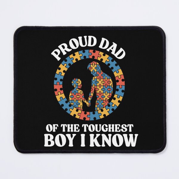 Item preview, Dad Proud Dad of The Toughest Boy I Know Autism Awareness designed and sold by ZACK ART.