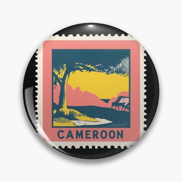 Item preview, Vintage Cameroon Postage Stamp Art - Africa in Miniature Landscape designed and sold by tiigerdad.