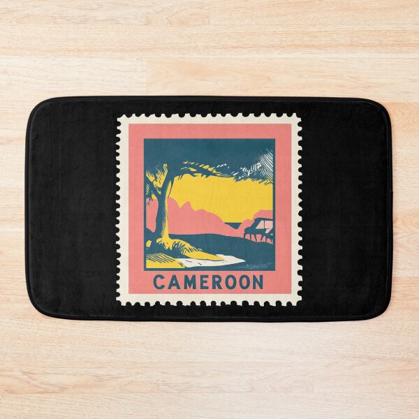 Item preview, Vintage Cameroon Postage Stamp Art - Africa in Miniature Landscape designed and sold by tiigerdad.