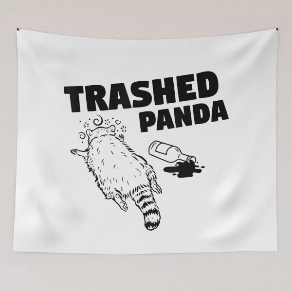 Item preview, Trashed Panda Chaotic Dark Humor Animal Illustration Design designed and sold by TiaraHans.
