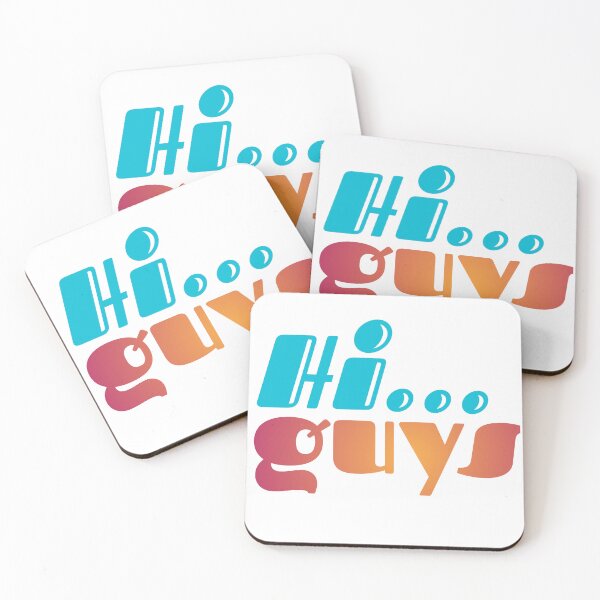 Item preview, Hi Guys! Fun Bubbly Greeting Typography T-Shirt & Sticker Design designed and sold by Faali950.