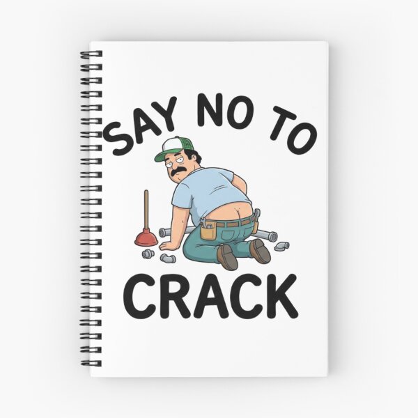 Item preview, Say No to Crack, Funny Plumber, Butt Crack, Pun T-Shirt Design, funnyfits70, Humor, Funny, retro, vintages, funny quotes, animal humor, designed and sold by FunnyFits70.