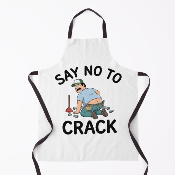 Item preview, Say No to Crack, Funny Plumber, Butt Crack, Pun T-Shirt Design, funnyfits70, Humor, Funny, retro, vintages, funny quotes, animal humor, designed and sold by FunnyFits70.