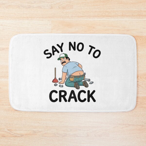 Item preview, Say No to Crack, Funny Plumber, Butt Crack, Pun T-Shirt Design, funnyfits70, Humor, Funny, retro, vintages, funny quotes, animal humor, designed and sold by FunnyFits70.
