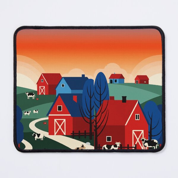 Item preview, Village view at sunset designed and sold by Design4uStudio.