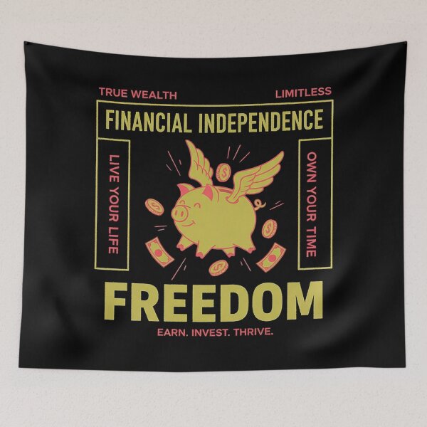 Item preview, Financial Independence Freedom Flying Piggy Bank designed and sold by zzz888.