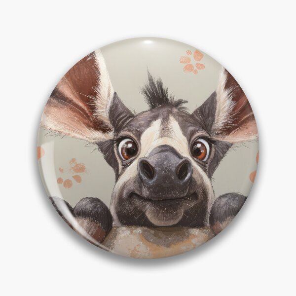 Item preview, Okapi Peeking over Wall 01 designed and sold by Elisabeth Lucas.