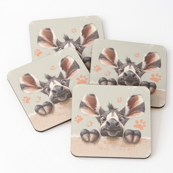 Item preview, Okapi Peeking over Wall 01 designed and sold by Elisabeth Lucas.