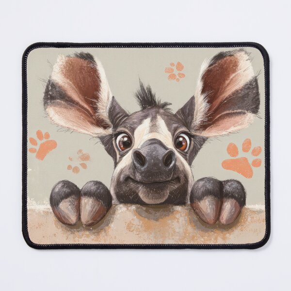 Item preview, Okapi Peeking over Wall 01 designed and sold by Elisabeth Lucas.
