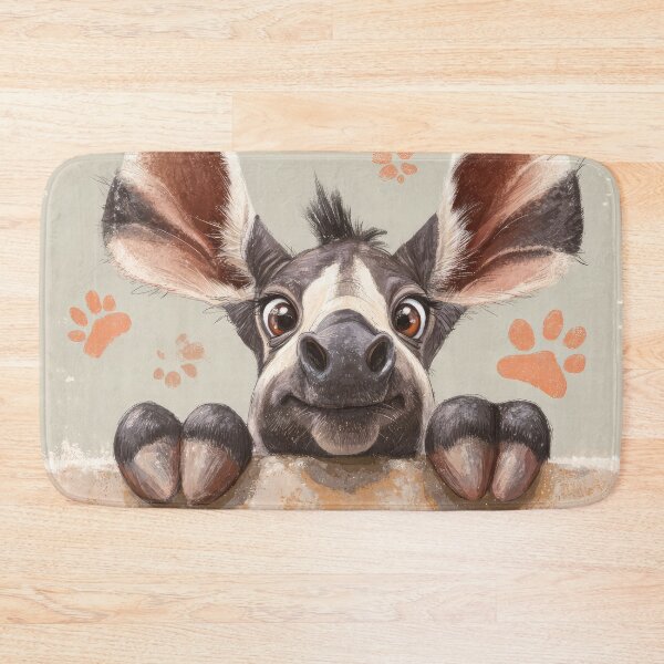 Item preview, Okapi Peeking over Wall 01 designed and sold by Elisabeth Lucas.