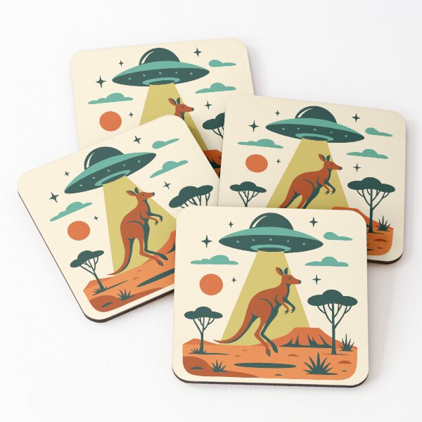 Item preview, Mid-century Modern Kangaroo Being Abducted by Aliens designed and sold by Ghost on Toast.