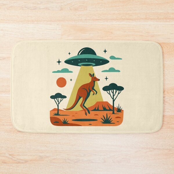 Item preview, Mid-century Modern Kangaroo Being Abducted by Aliens designed and sold by Ghost on Toast.