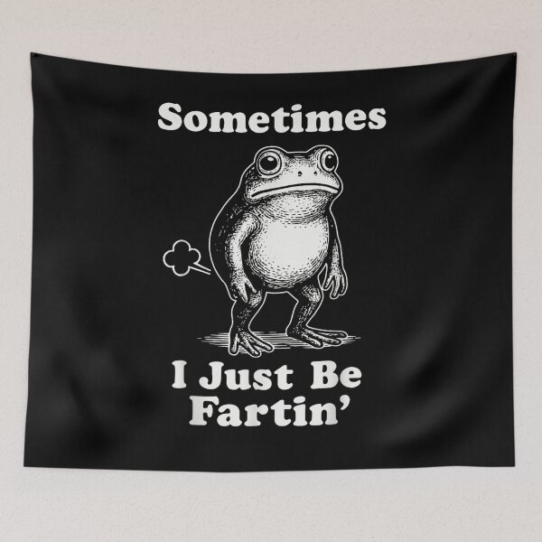 Item preview, Sometimes I Just Be Fartin Funny Frog Vintage Humor Design designed and sold by TiaraHans.