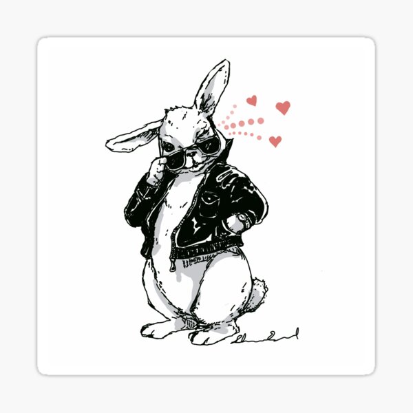 Cool Bunny Sticker