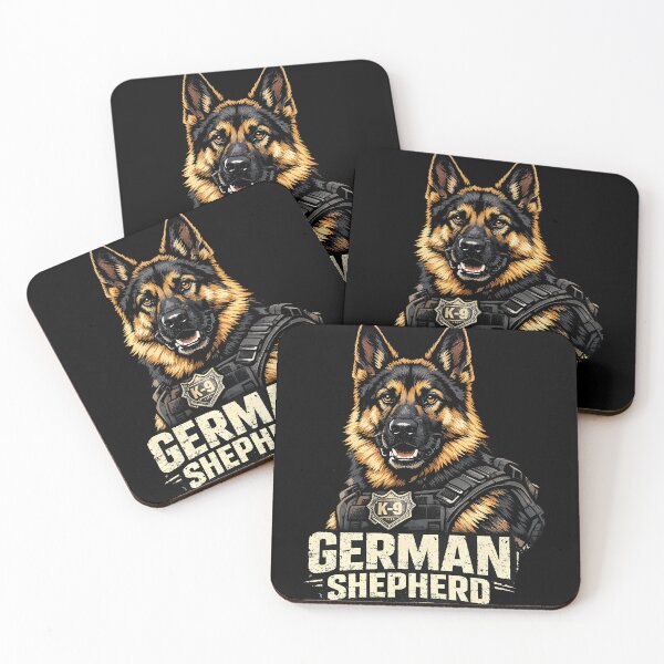 Item preview, Funny K9 German Shepherd Cartoon Dog Illustration designed and sold by Uglyandcute.