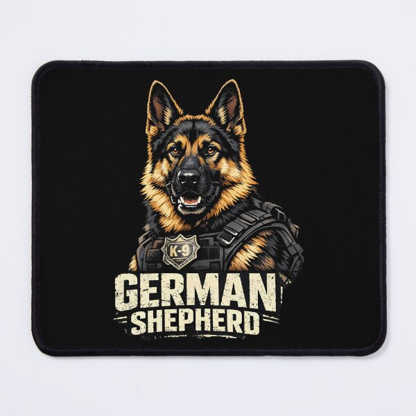 Item preview, Funny K9 German Shepherd Cartoon Dog Illustration designed and sold by Uglyandcute.