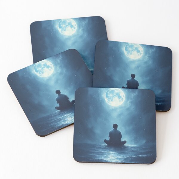 Item preview, Zen Zenith: Meditating Under the Full Moon designed and sold by Mido-artister.