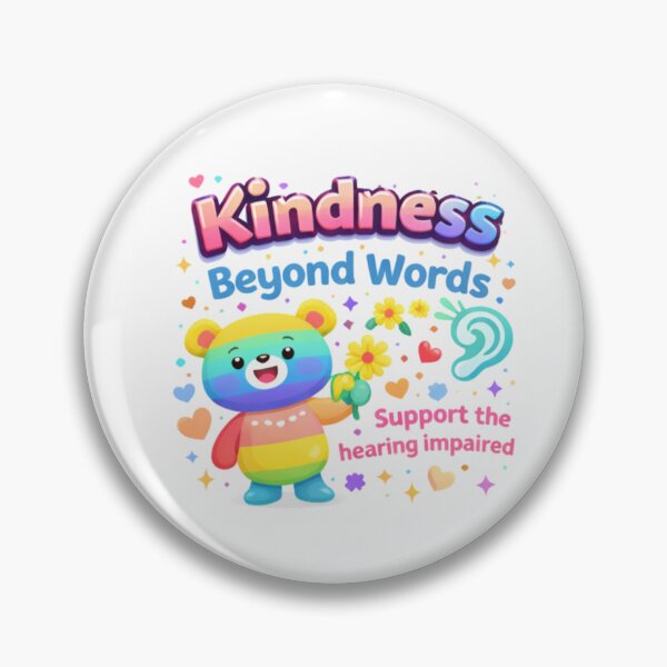 Item preview, Kindness Beyond Words | Hearing Impaired Awareness Cute Design |Empathy Over Sound | Hearing Loss Awareness Quote  designed and sold by Al-Ziyyel Studio✨.