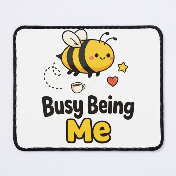 Item preview, Busy Being Me Cute Bee T-Shirt | Funny Aesthetic Cartoon Tee designed and sold by KDesignCrafts.