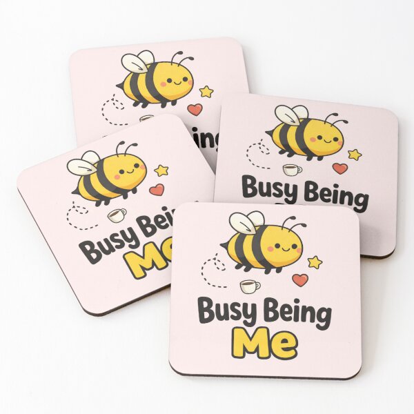 Item preview, Busy Being Me Cute Bee T-Shirt | Funny Aesthetic Cartoon Tee designed and sold by KDesignCrafts.