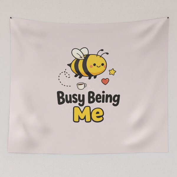 Item preview, Busy Being Me Cute Bee T-Shirt | Funny Aesthetic Cartoon Tee designed and sold by KDesignCrafts.