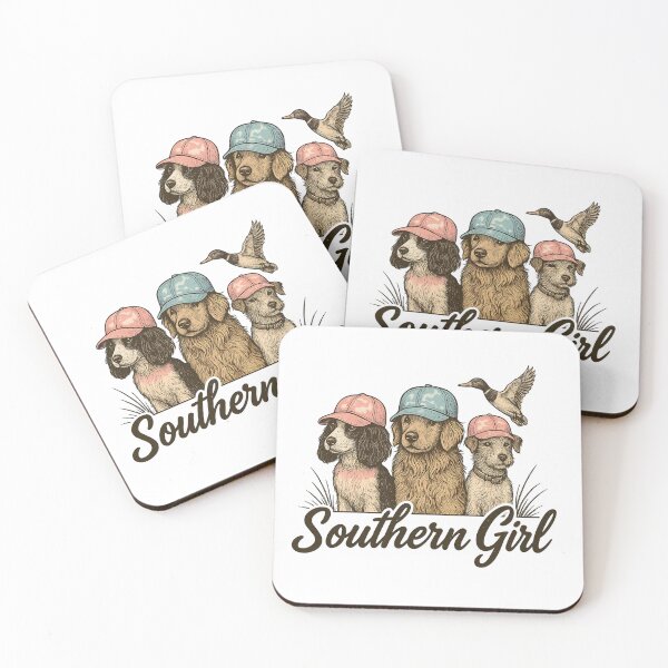 Item preview, Southern Girl Hunting Dogs Illustration | Country Lifestyle Dog Art designed and sold by Sonchai Paladsai.