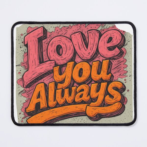 Item preview, Retro 1970s Valentine Typography – Love You Always Groovy Design designed and sold by crizzysketch.
