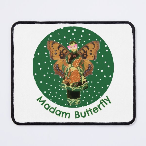 Item preview, Madam Butterfly Asian Oriental Decal Digital Collage designed and sold by Licorice Moon.