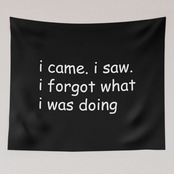 Item preview, i came i saw i forgot what i was doing designed and sold by CloudyPress.