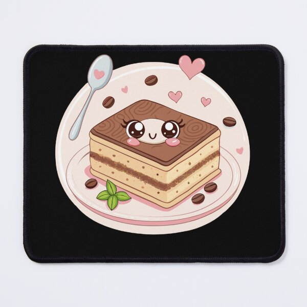 Item preview, Cute Kawaii Tiramisu – Adorable Italian Dessert Cartoon Design designed and sold by VividOrganica.