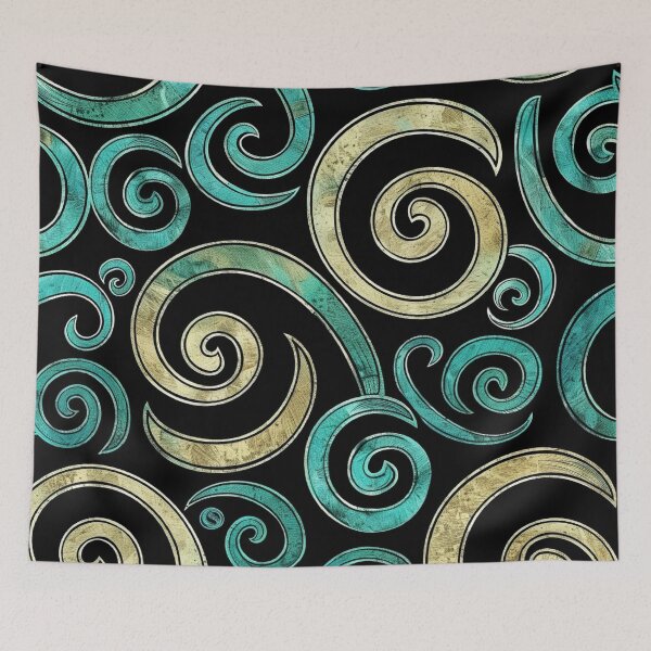 Item preview, Zealand Māori Paua Pattern Koru Design 689 designed and sold by GrinGalore.
