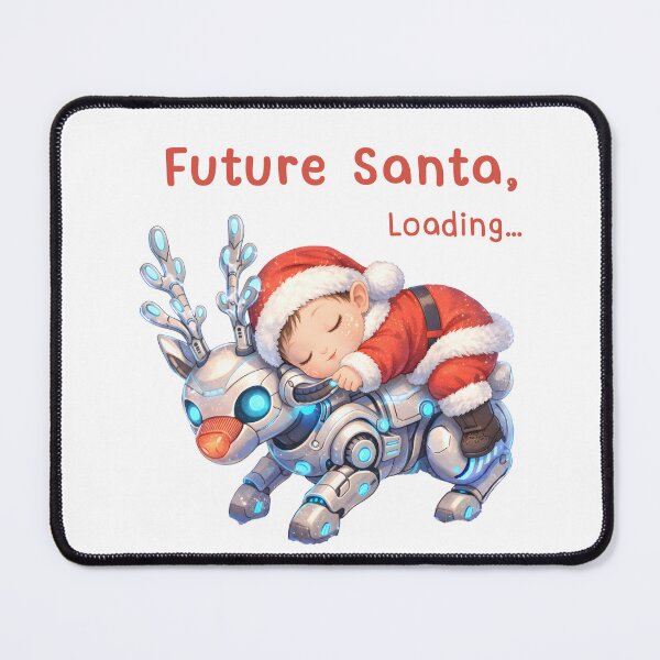 Item preview, Future Santa, Loading... | Cute Baby on Robot Reindeer Sci-Fi Christmas Art designed and sold by Sitred123.