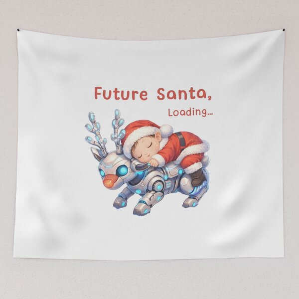 Item preview, Future Santa, Loading... | Cute Baby on Robot Reindeer Sci-Fi Christmas Art designed and sold by Sitred123.