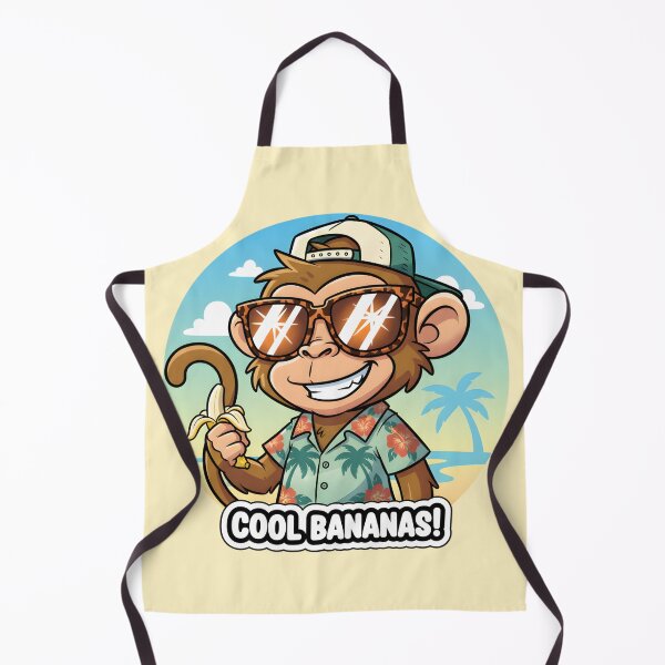 Item preview, Cool Bananas Monkey by Modern Mojo | Tropical Summer Vibes Cartoon | Funny Beach Vacation Art designed and sold by Modern-Mojo.