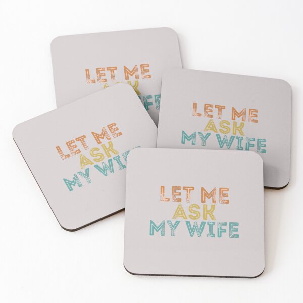 Item preview, Let Me Ask My Wife Retro Husband Vintage Dad fathers day designed and sold by MabelWells.
