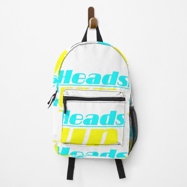 Item preview, Heads Up! Bold Yellow Blue Typography Warning Graphic - Funny Sticker & T-Shirt Design designed and sold by Faali950.
