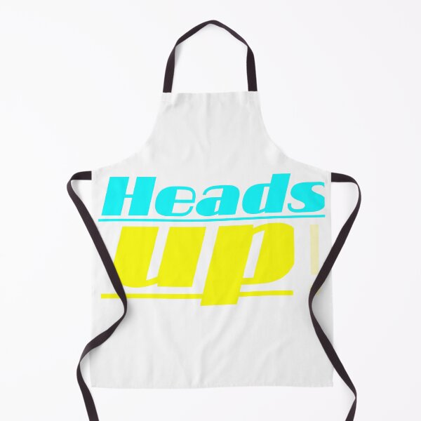 Item preview, Heads Up! Bold Yellow Blue Typography Warning Graphic - Funny Sticker & T-Shirt Design designed and sold by Faali950.