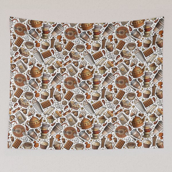 Item preview, Coffee Time Doodle designed and sold by Pink Pineapple Works.