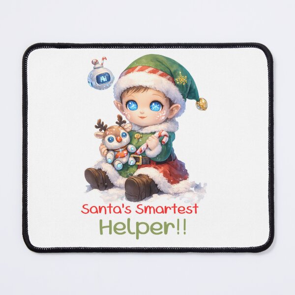 Item preview, Santa's Smartest Helper!! | Cute Futuristic AI Elf Christmas Art designed and sold by Sitred123.