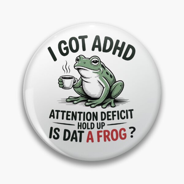 Item preview, Funny Frog Drinking Coffee - Autism Autistic Frog Lover I Got ADHD Neurodiversity designed and sold by ZACK ART.