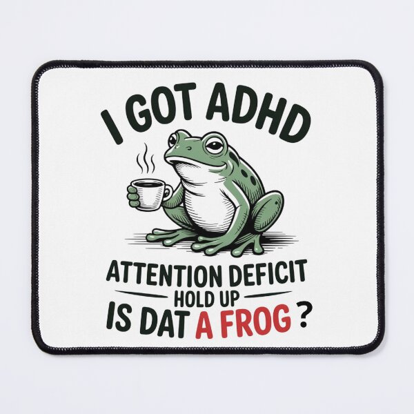 Item preview, Funny Frog Drinking Coffee - Autism Autistic Frog Lover I Got ADHD Neurodiversity designed and sold by ZACK ART.
